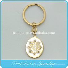 TKB - K0005 Pendentif Bienheureuse Vierge Marie-Jésus avec un porte-clés en cristal